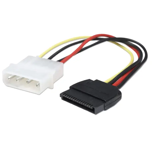 342766 Cable de Energía SATA - Convierte una conexiónde alimentación Mólex de 4 pines a una de 15 pines SATA.