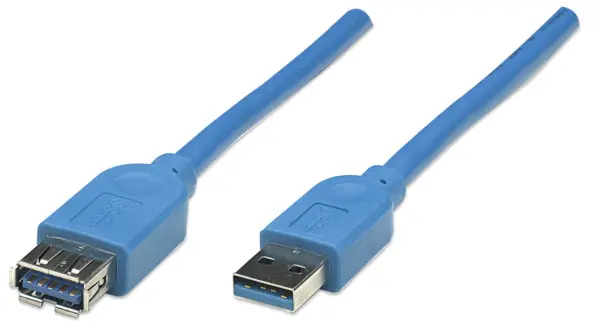 322447 Cable USB-A/A V3.2 Ext. 3M Azul. -