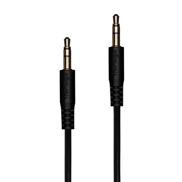 CABLE AUXILIAR AUDIO VORAGO CAB-A01B NEGRO 3.5MM A 3.5 MM -