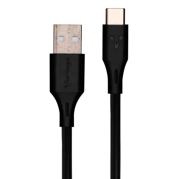 CABLE VORAGO CAB-C02B USB- TIPO C 2 METROS NEGRO -
