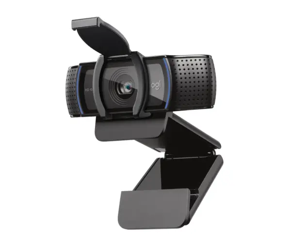 Webcam LOGITECH C920s - 720p, Vídeo Full HD 1080p más Rápido y Fluido, Videoconferencias HD 720p, Audio Estéreo Natural (Dos Micrófonos)