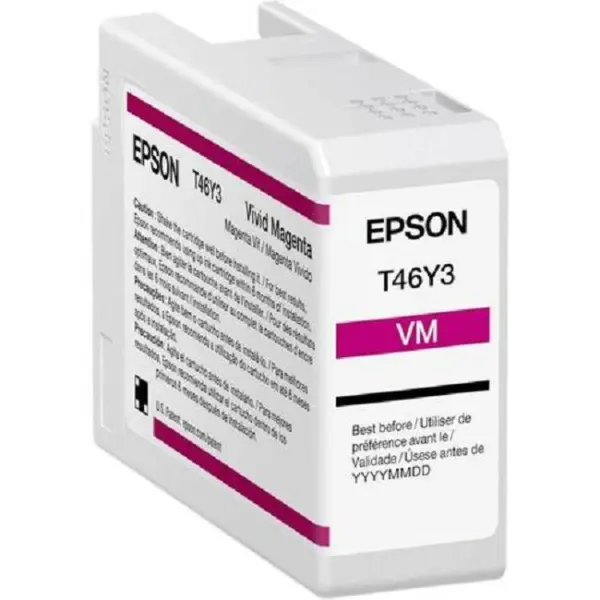 Cartucho Epson Pro10 T46Y300 Tinta UltraChrome Magenta 50ML Compatible para SureColor P900 -