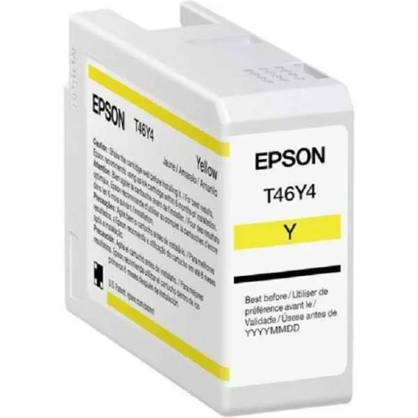 Cartucho Epson Pro10 T46Y400 Tinta UltraChrome Yellow 50ML Compatible para SureColor P900 -