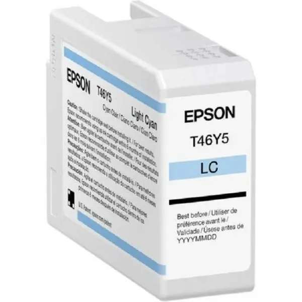 Cartucho Epson Pro10 T46Y500 Tinta UltraChrome Light Cyan 50ML Compatible para SureColor P900 -