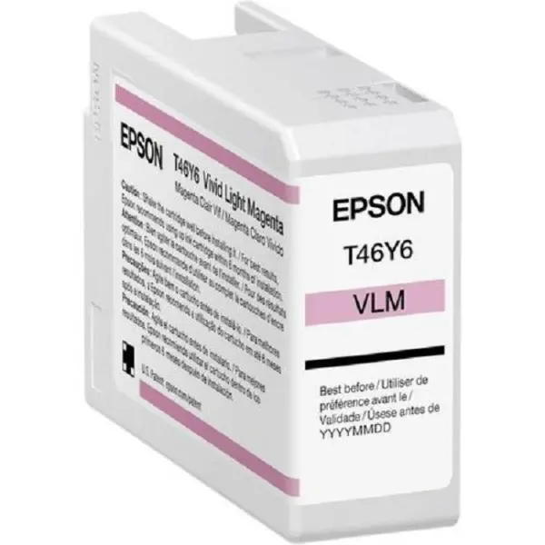 Cartucho Epson Pro10 T46Y600 Tinta UltraChrome Light Magenta 50ML Compatible para SureColor P900 -