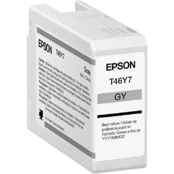 Cartucho Epson Pro10 T46Y700 Tinta UltraChrome Gray 50ML Compatible para SureColor P900 -