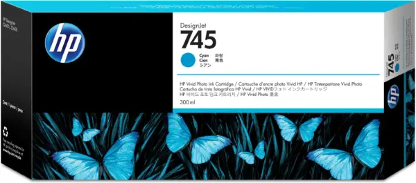 Tinta HP 745 - F9K03A, Cian 300ml