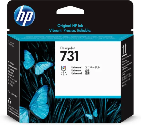 Cabezal HP 731 - P2V27A, Negro Mate/Negro Fotográfico/Cian/Magenta/Amarillo/Gris