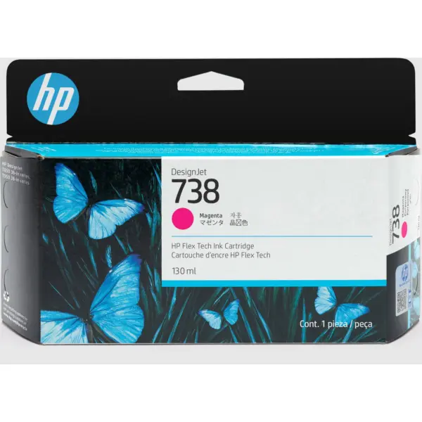 TINTA HP 738 MAGENTA 498N6A 130ML -