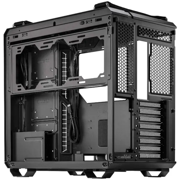 Gabinete ASUS TUF Gaming GT502 con Ventana - Midi-Tower, ATX, Micro-ATX, Mini-ITX, USB 3.2, sin Fuente, Cristal templado, Negro
