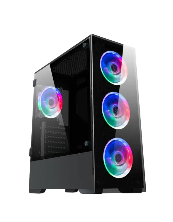 Gabinete GAMER BALAM RUSH TOWER THINOS GT990 Rojo E-ATX - ATX, Micro ATX Y Mini ITX Cristal Templado USB 3.0 4 VENT
