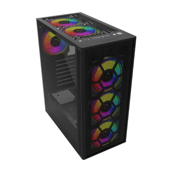 Gabinete Gamer Mini Torre ATX Dragonfly Mesh GM740 Azender Series -