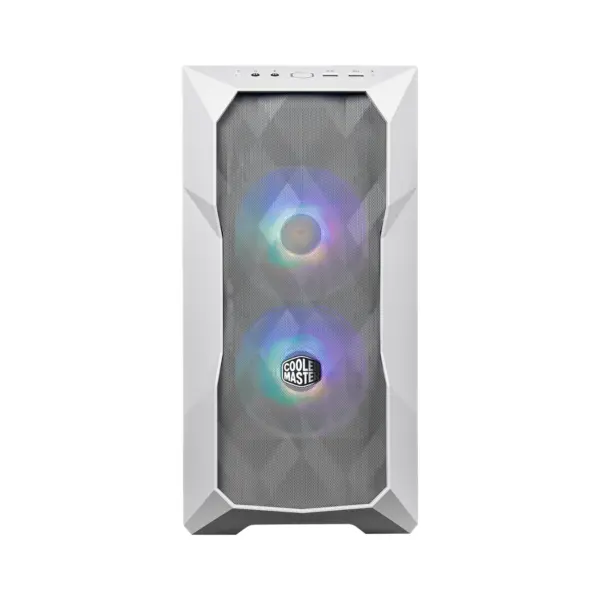 Gabinete COOLER MASTER  TD300-WGNN-S00 Mesh Mini Tower con Ventana ARGB - tarjetas madre soportadas Micro-ITX, Mini-ITX