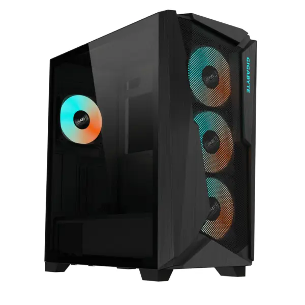 Gabinete GIGABYTE GB-C301G - Midi-Tower, PC, Plástico, Acero, Vidrio templado, ATX, EATX, Micro-ATX, Mini-ITX, Negro