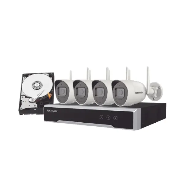 Kit IP inalambrico HIKVISION NK42W0H-1T(WD)(D) - Exterior, Alámbrico, 4, 1920 x 1080 Pixeles, 2 MP