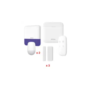 KIT de Alarma AX PRO (DS-PWA48-KV2) / Incluye: 1 Hub / 2 Sensores PIR / 3 Contactos Magnéticos mini -