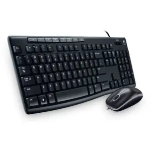 Kit de Teclado y Mouse LOGITECH MK200 - Estándar, Negro, 1000 DPI