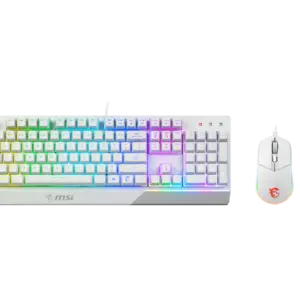 Kit Teclado y Mouse MSI GK30 - Estándar, 104 teclas, Blanco, 3200 DPI