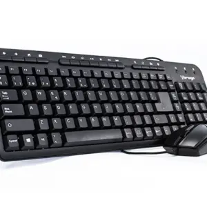 Kit Teclado y Mouse VORAGO KM-105 Estándar	104 teclas - Negro, 1000 DPI