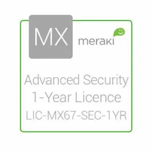LICENCIA CISCO MERAKI LIC-MX67-SEC-1YR -