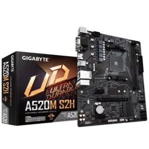 Motherboard GIGABYTE A520M S2H - DDR4, AMD, Socket AM4, Micro ATX