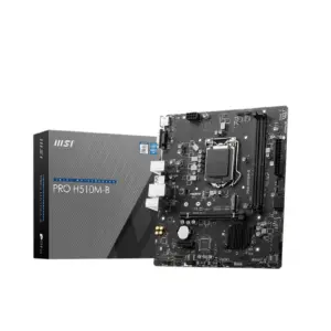 Motherboard MSI PRO H510M-B - Intel Chipset - Socket LGA-1200, MicroATX, Soporta Procesadores Core i5, Core i7, Core i9, Core i3, Pentium Gold, Celeron