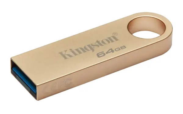 MEMORIA USB KINGSTON DATATRAVELER SE9 G3 64GB 3.2 GEN 1 METÁLICA ORO -
