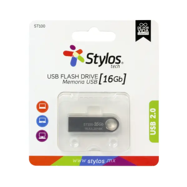 Memoria USB 16GbB Stylos. STMUSB2B -