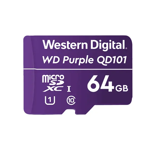Memoria Micro SD WESTERN DIGITAL WDD064G1P0C - 64 GB, Púrpura, Clase 10