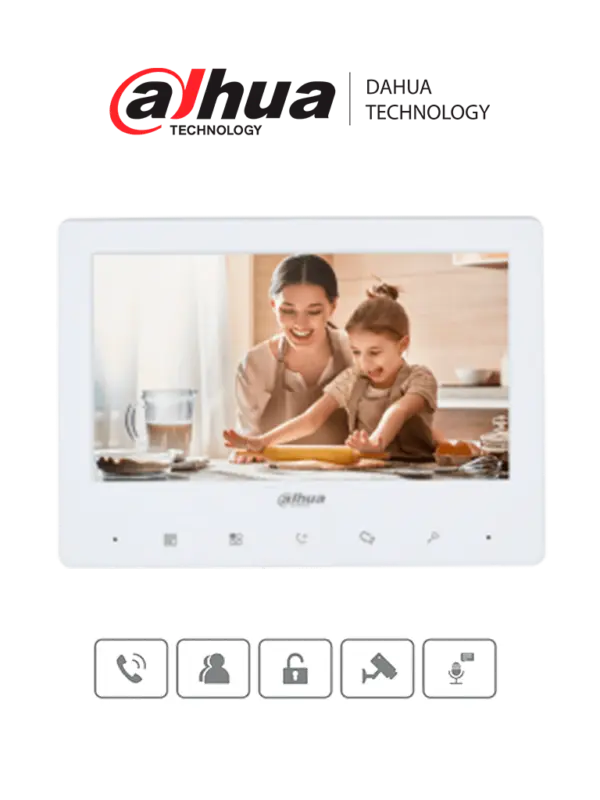 Monitor Dahua Technology DHI-VTH1020J - Si, 7 pulgadas, 1204 x 600 Pixeles, Blanco