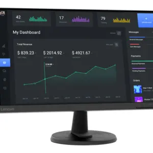 Monitor Lenovo C24-40 - Pantalla 23.8 pulgadas HD (1920x1080), HDMI, VGA, Color Negro, Garantía 3 Años con fabricante.
