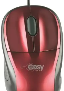 Mouse Easy Line EASY LINE - Rojo, 3 botones, Óptico, 1000 DPI