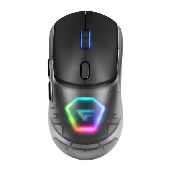 MOUSE GAME FACTOR MOW700-BK - CARCASAS INTERCAMBIABLES, 2.4G BT, PIXART 3395, 26, 000 DPI, RGB, NEGRO
