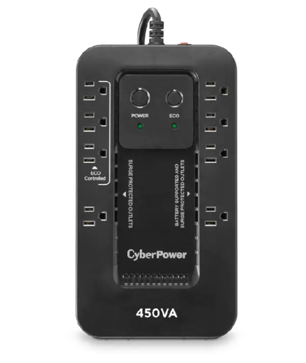 No Break Cyberpower EC450G 450VA / 260W - Standby, Gabinete Compacto, 8 × NEMA 5-15R