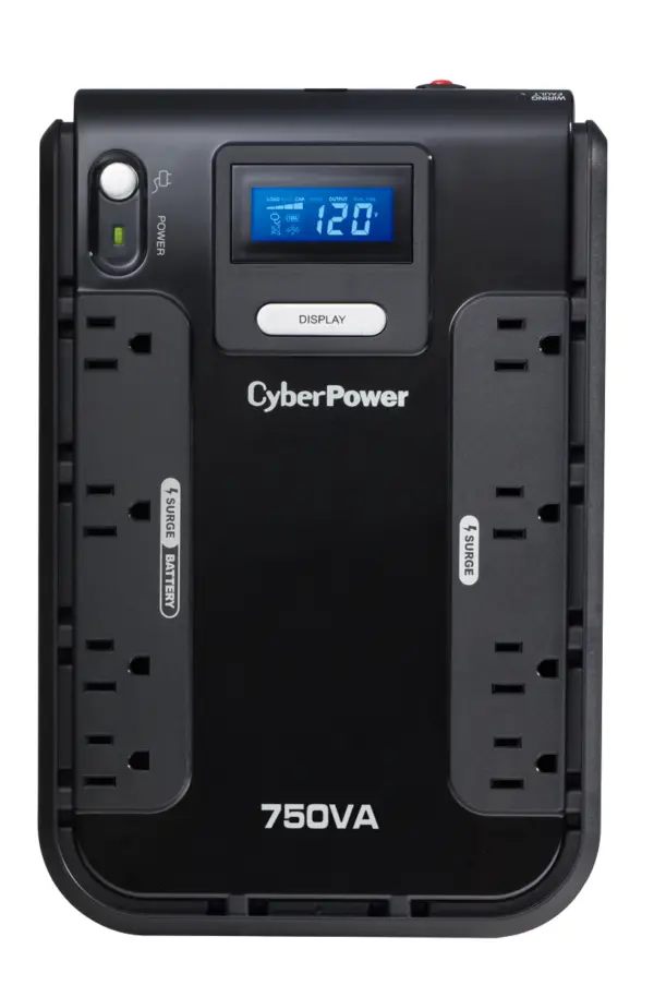 No-Break CyberPower CP750LCD - 750 VA, 420 W, 8 h, Negro, Hogar y Oficina