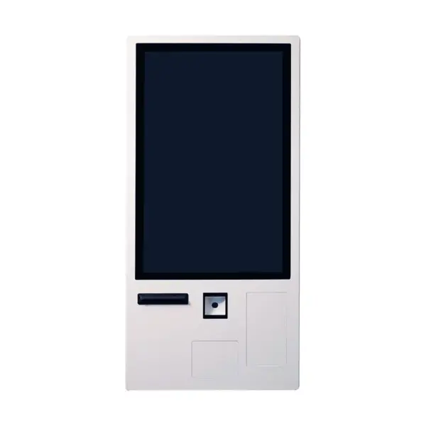 Quiosco de Autocobro Marca EC LINE Modelo (EC-K2027-D). Procesador RK-3568 - Memoria (RAM) 4 GB. Almacenamiento 32 GB SSD. Pantalla Touch 27