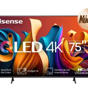 Televisor Hisense 75QD6N - 75 pulgadas, QLED, QUANTUM DOT, 4K UHD, 3840 x 2160 Pixeles, GOOGLE SMART TV