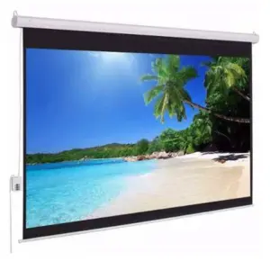 Pantalla de Proyección Eléctrica de Colgar MSE406 - Multimedia SCREEN, 4.06x3.05m. 200 pulgadas diagonales. Incluye C.R. Inalámbrico  y alámbrico