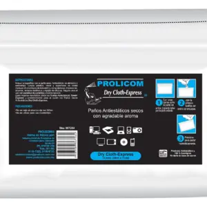 Toallas secas antiestáticas PROLICOM - DRY CLOTH-EXPRESS, bolsa 16 pz, Paños secos, Componentes electrónicos