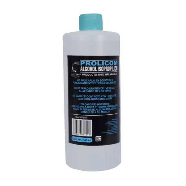 Alcohol Isopropílico PROLICOM - Alcohol Isopropílico, 500ml, Componentes electrónicos
