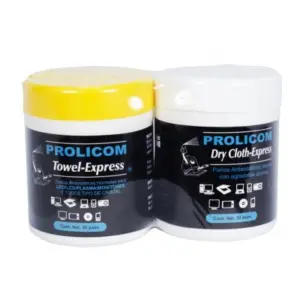 Toallas PROLICOM - TWO PACK DE TOWEL-30, Paños, 30 pz c/u, húmedos y secos, superficies y accesorios