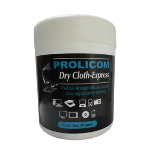 Toallas secas antiestáticas PROLICOM - DRY CLOTH-EXPRESS, frasco 30 pz, Paños secos, Componentes electrónicos