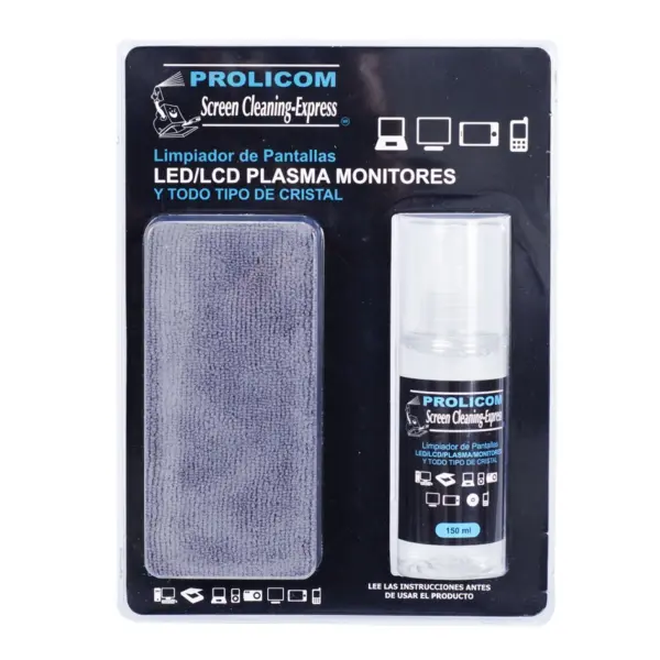 Limpiador de pantallas PROLICOM - SCREEN CLEANING-EXPRESS, 150ml, Limpiador, LCD/TFT/Plasma