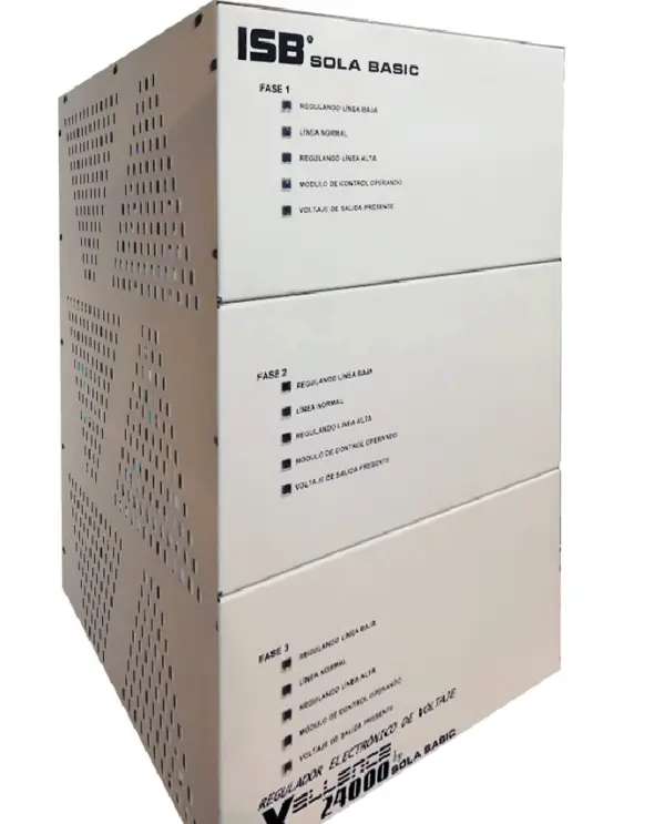 Regulador electrónico de voltaje XELLENCE Electrónico Trifásico 220 V.  - 5  con tablilla de conexión -