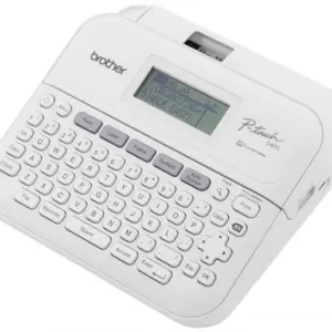 Rotulador Brother P-touch PTD410 - transferencia térmica, USB, teclado qwerty, adaptador AC, imprime etiquetas laminadas de hasta 18 mm de ancho