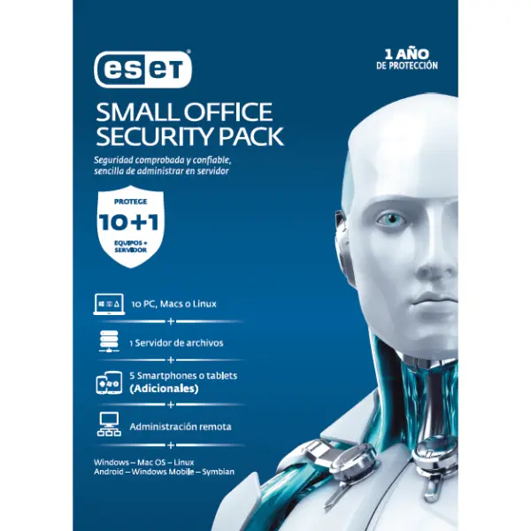 Antivirus ESET Small Office Security Pack - Antivirus, 10 licencias, 1 Año(s), Español
