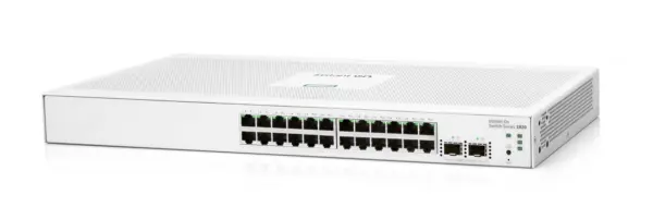 24x puertos RJ-45 10/100/1000 Mbps - 2x puertos SFP 1GbE, 52 Gbps.