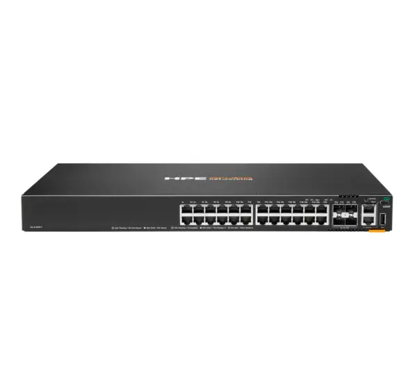 24 puertos 10/100/1000BASE-T - 4 puertos 100M/1G SFP, 128 Gbps