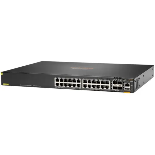 24x puertos 10/100/1000BASE-T con 370 W de potencia PoE clase 4 - 4x puertos 100M/1G SFP, 128 Gbps