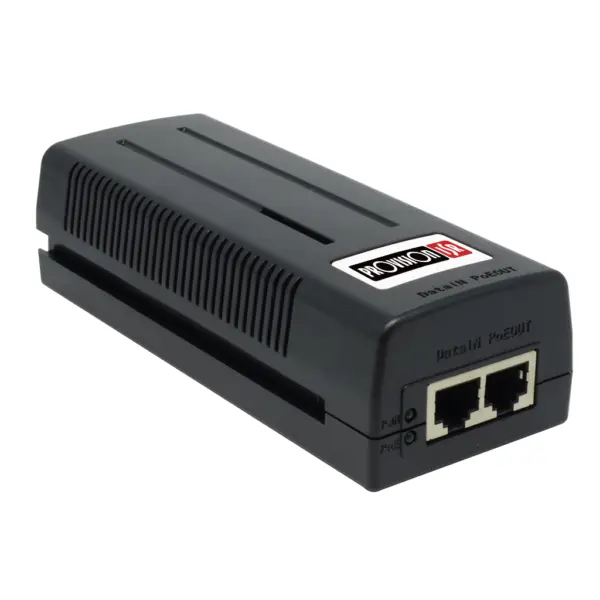 Inyector PoE Ethernet - 30W, alcanza una distancia maxima de 100 mts